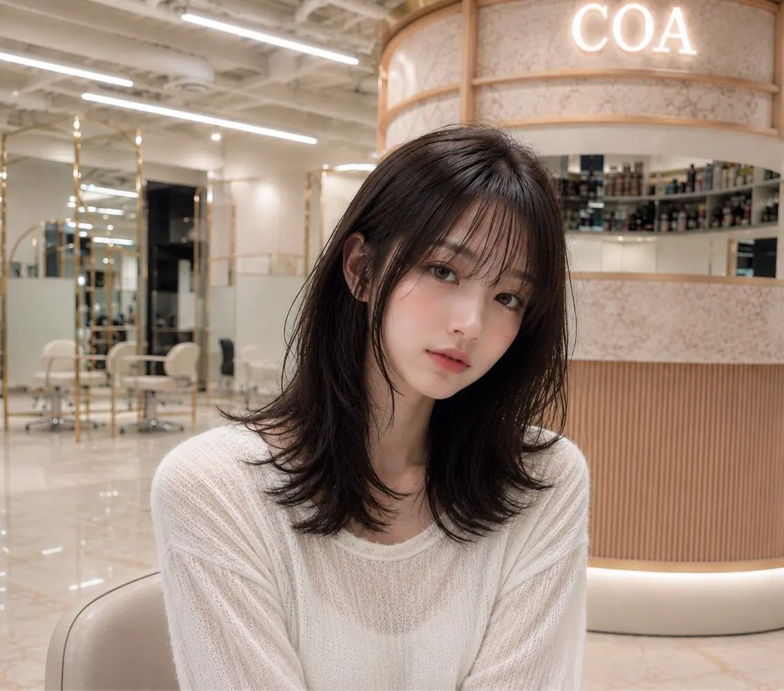ミディアム カラー ヘアアレンジ ミディアムレイヤー レイヤーカット ミディアム/レイヤー ✨無料カット ケイシのヘアスタイル