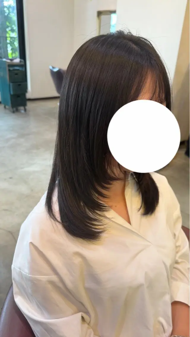 ミディアム カット トリートメント 坂本 心菜のヘアスタイル
