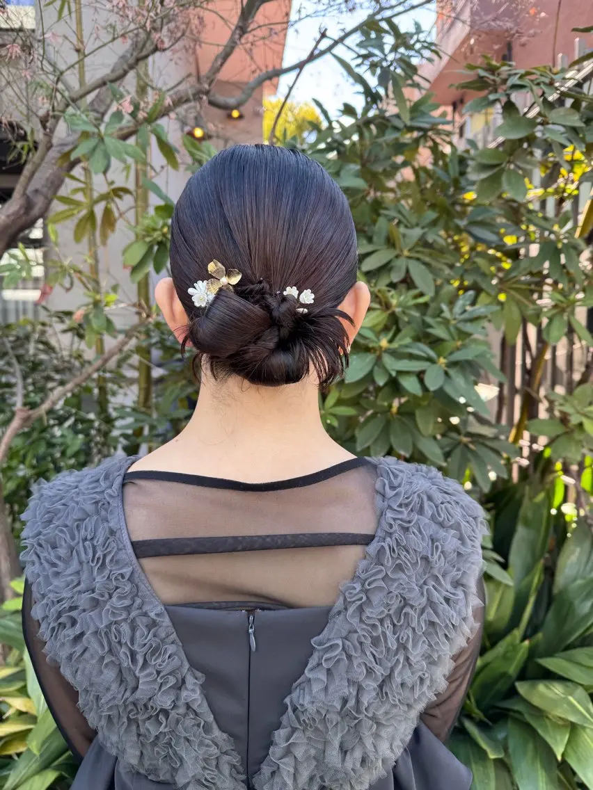 ミディアム ヘアアレンジ ヘアセット 🎗️【ヘアセット 美眉】吉川玲🎗️のヘアスタイル