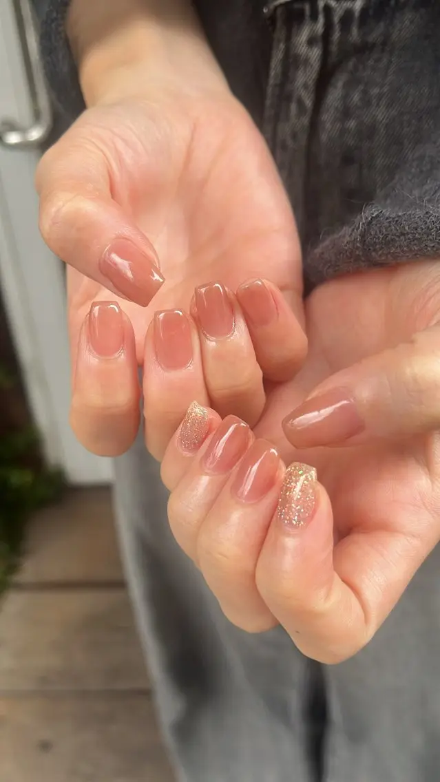 ネイル ニュアンスネイル シンプルネイル ハンドネイル SAKU nail 作島茜のネイルデザイン