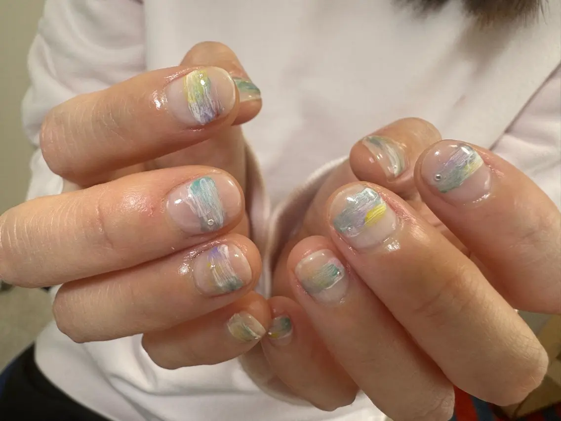 ネイル ニュアンスネイル 春ネイル ハンドネイル tsumeasobi 🪬macoのネイルデザイン