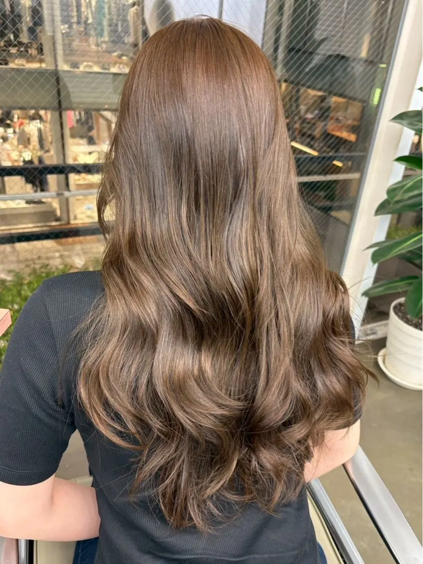 カラー ベージュカラー たかしな けいなのヘアスタイル