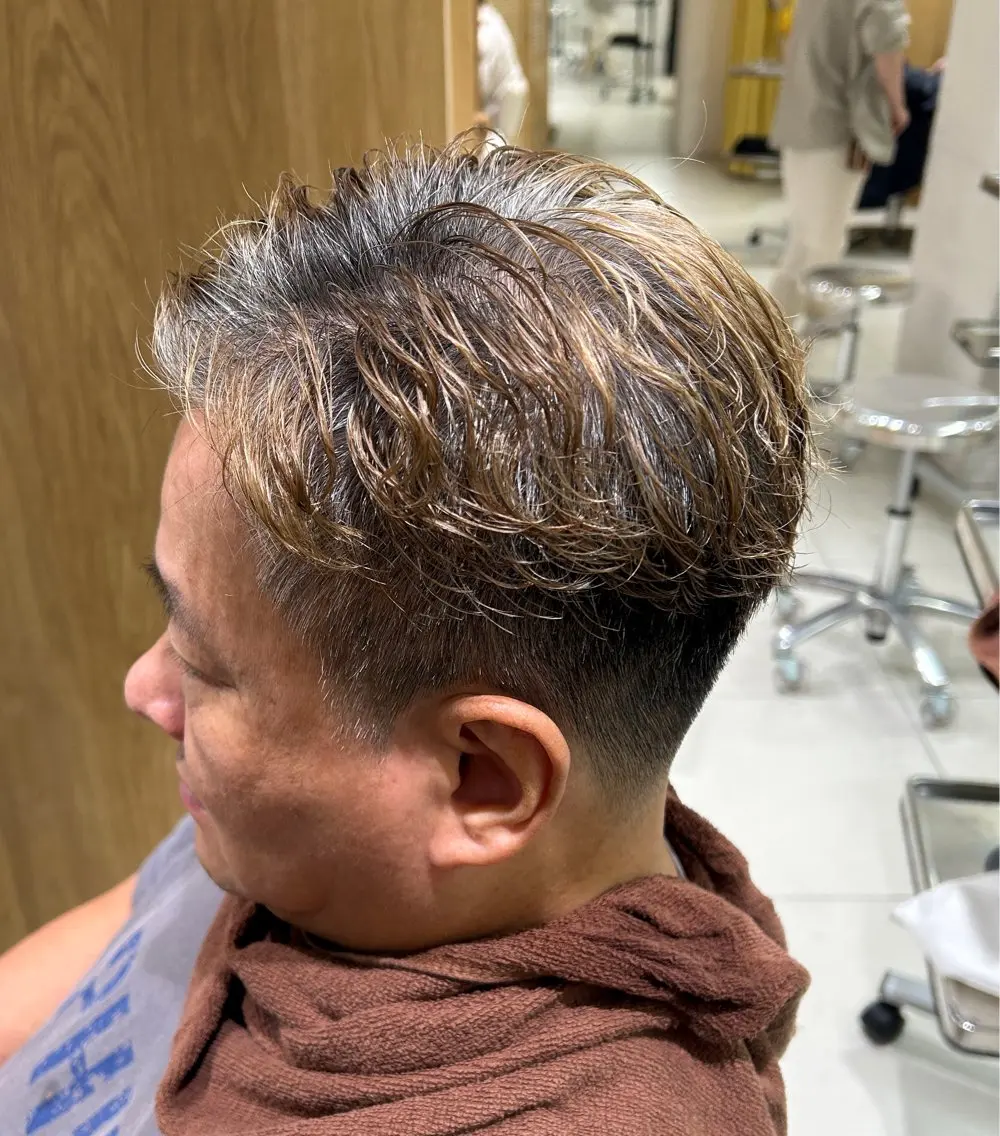 ショート パーマ メンズ メンズパーマ ニュアンスパーマ カット パーマ 野村 拓海のヘアスタイル