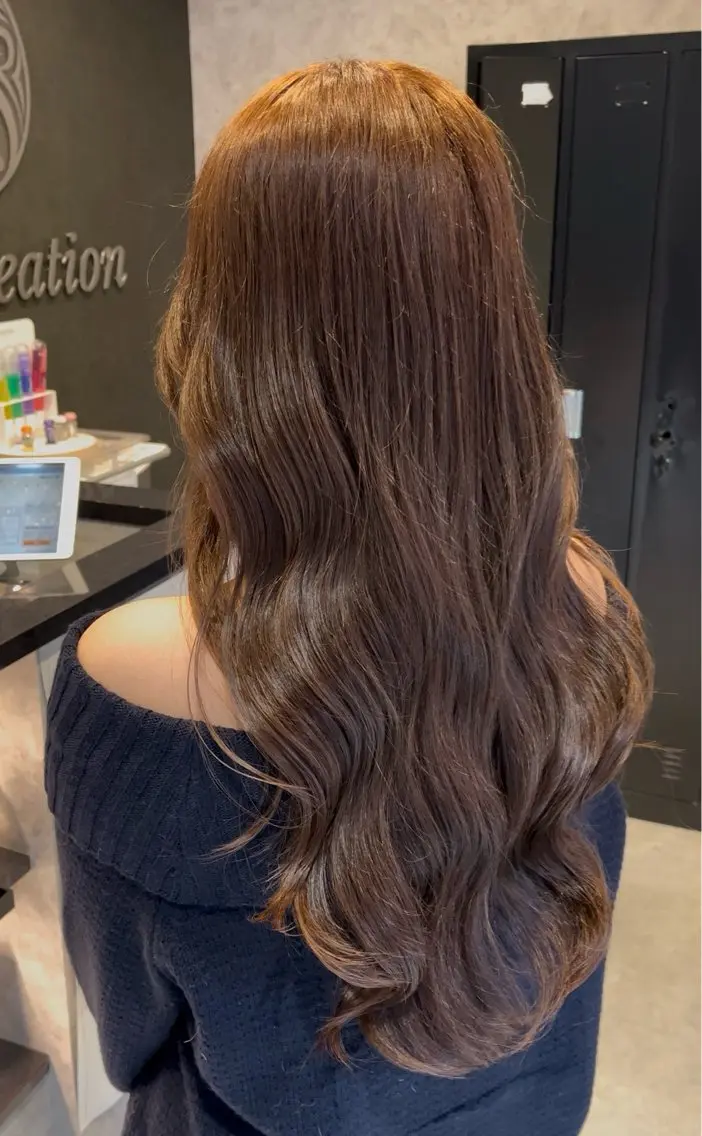 ロング カラー ヘアアレンジ ブリーチ ダブルカラー ブリーチなしカラー カット ヘアカラー ✨透明感/艶/ レイヤー/相原楓🍁のヘアスタイル
