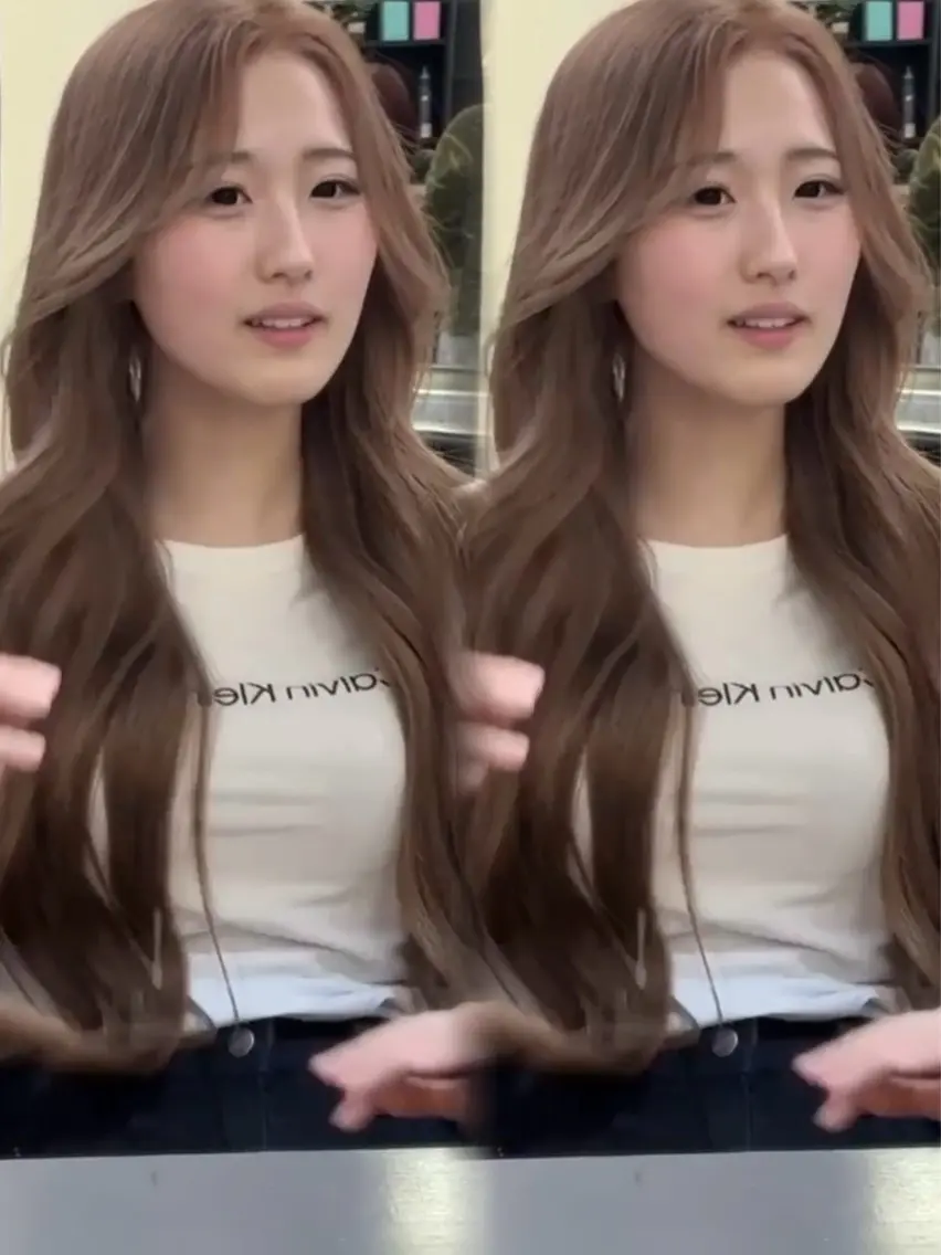 ロング 顔周りカット 韓国風ヘア レイヤーカット ヘアカラー トリートメント ヘアセット 顔まわりレイヤー/諒 オリーブカラー/天神のヘアスタイル