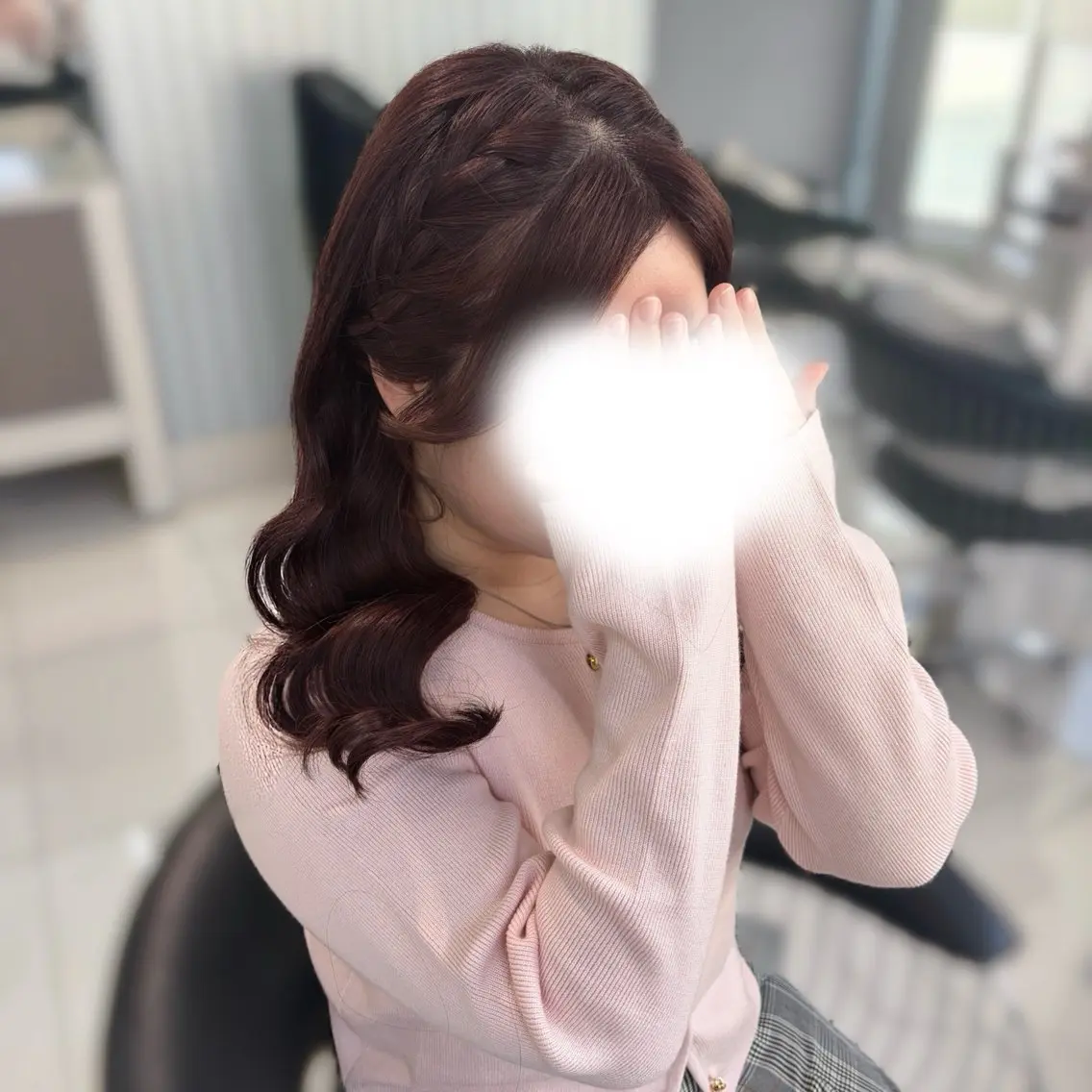 セミロング ヘアアレンジ ヘアセット ヘアメ🎀暖色カラー /Fuka⟡.·のヘアスタイル