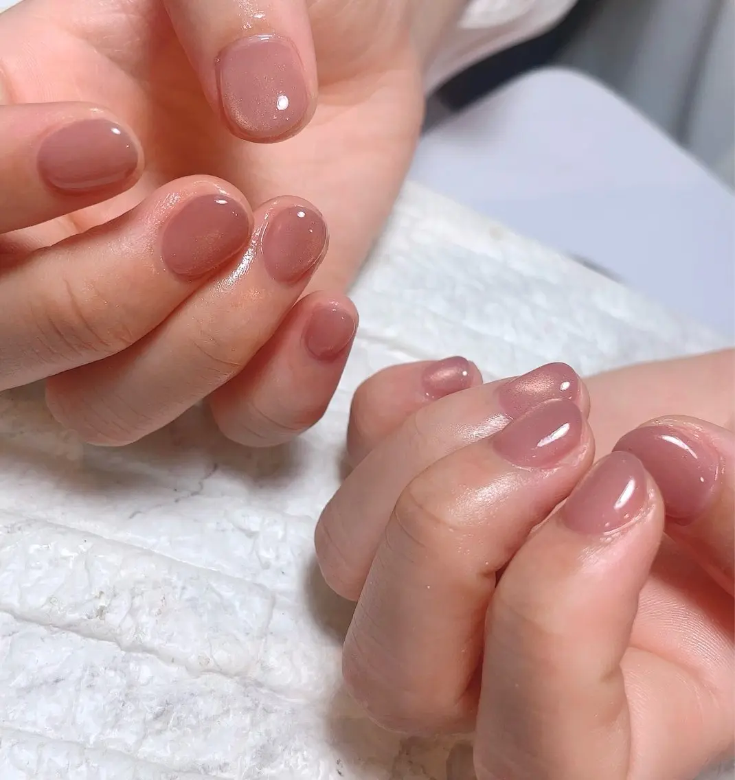 ネイル マグネットネイル ニュアンスネイル ハンドネイル yochi nailのネイルデザイン