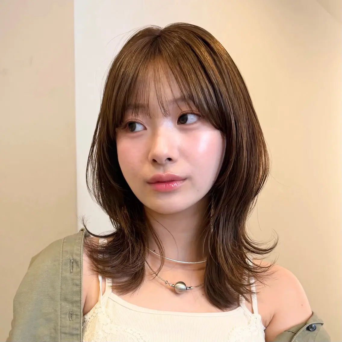 ミディアム カラー SAKI 新宿のヘアスタイル