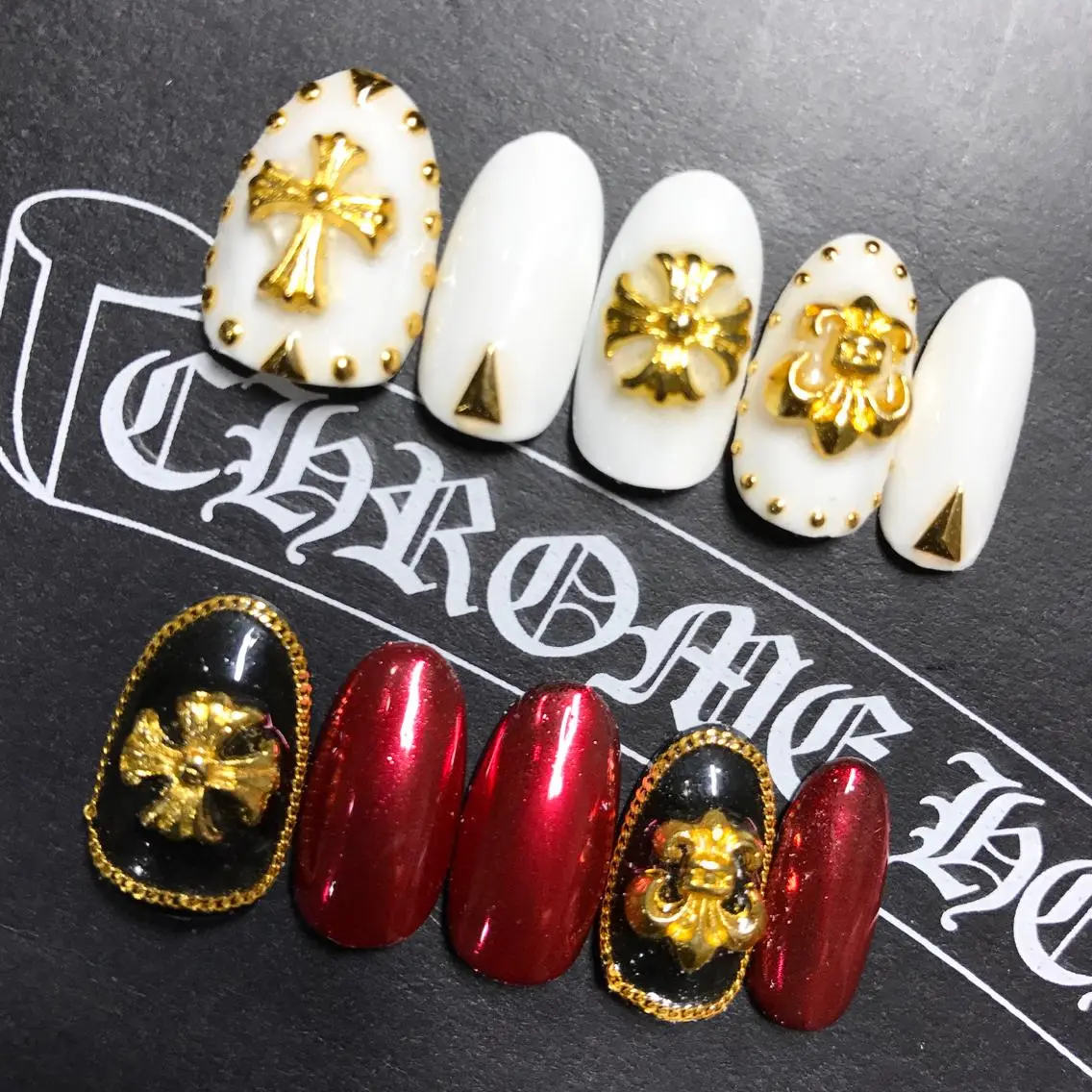 ネイル 渋谷／チップ長さ出し 👑アプレgel-xのネイルデザイン
