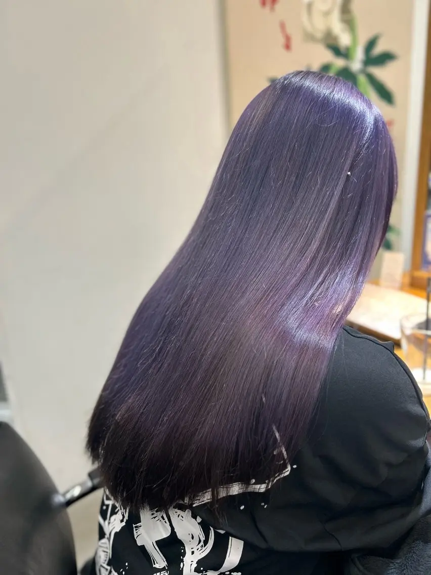 カラー ブリーチ バイオレットカラー ヘアカラー あゆか 🐶のヘアスタイル