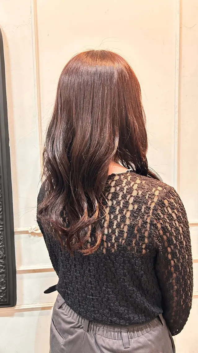 セミロング ヘアカラー 前田 菜緒のヘアスタイル
