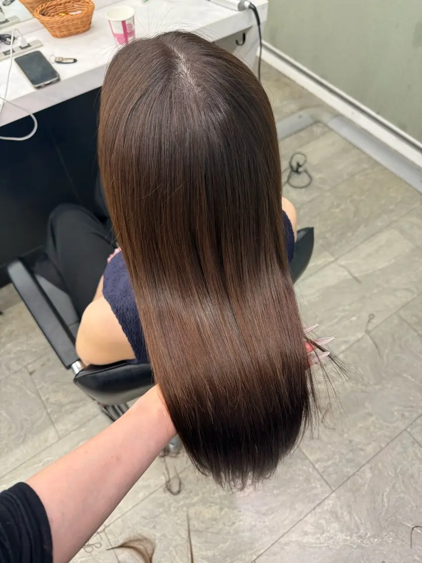 ロング エクステ 🩶ハイトーン × プルエク🩶MIWAのヘアスタイル
