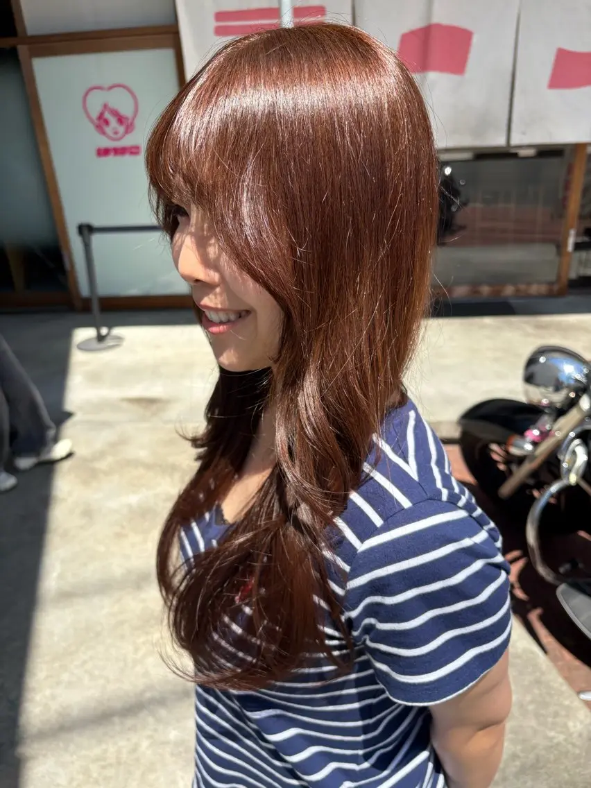 ロング カラー ヘアカラー トリートメント 鮫島海斗☆レイヤー☆ ケアブリーチのヘアスタイル