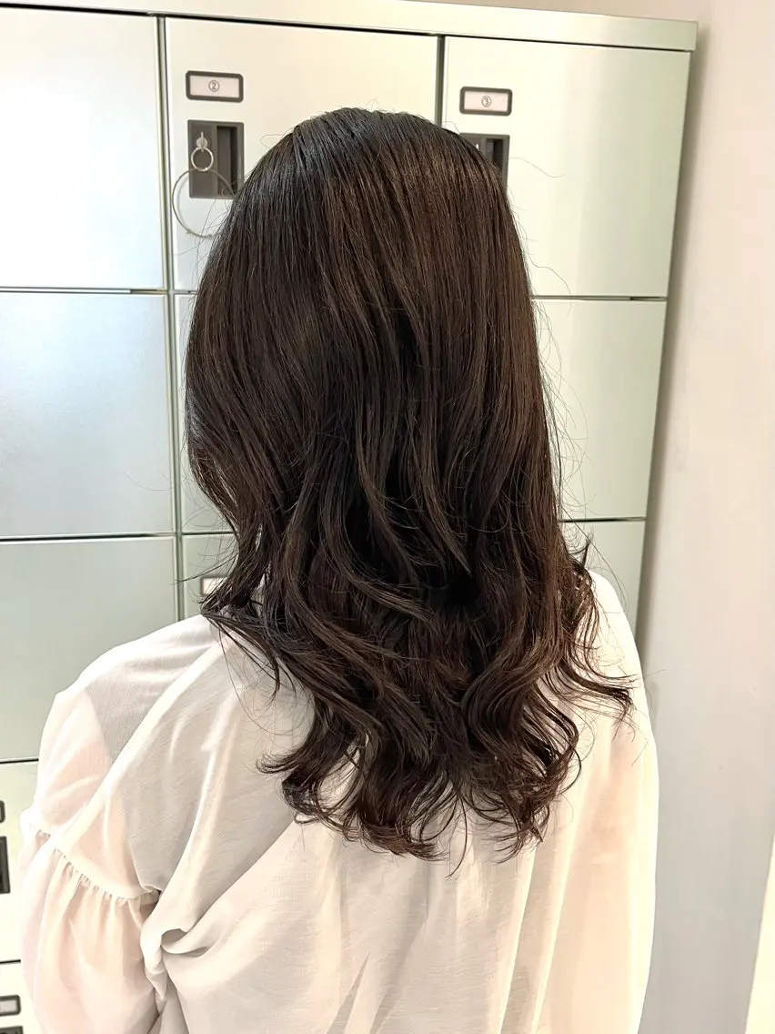 ロング パーマ ボブ デジタルパーマ カット パーマ トリートメント コテ巻き風パーマ 藤澤　知彌のヘアスタイル