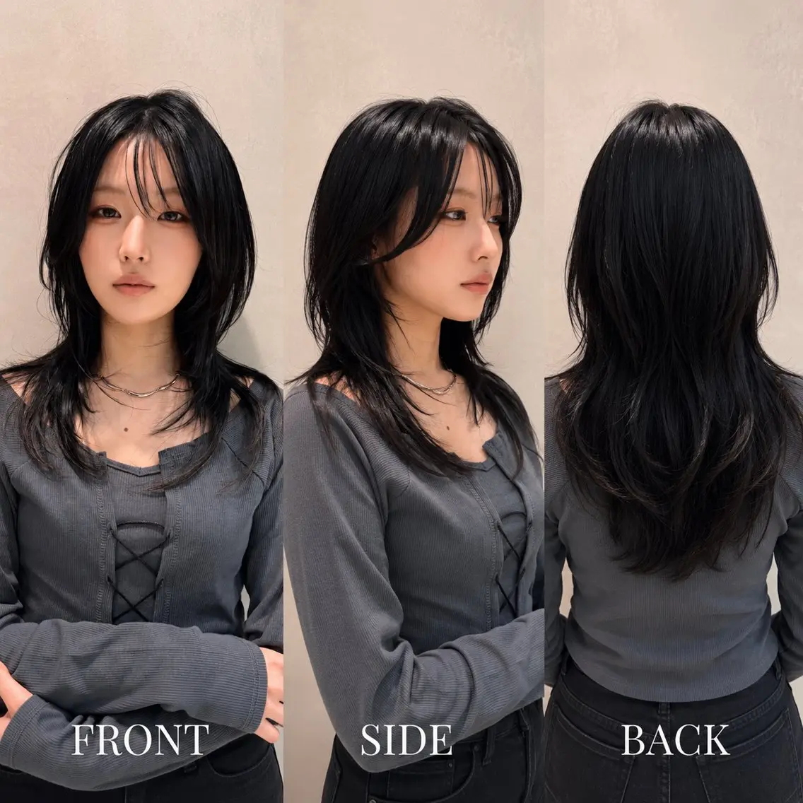 ミディアム カット ヘアカラー トリートメント 縮毛矯正/仙台カラー 韓国ヘア/reiyaのヘアスタイル