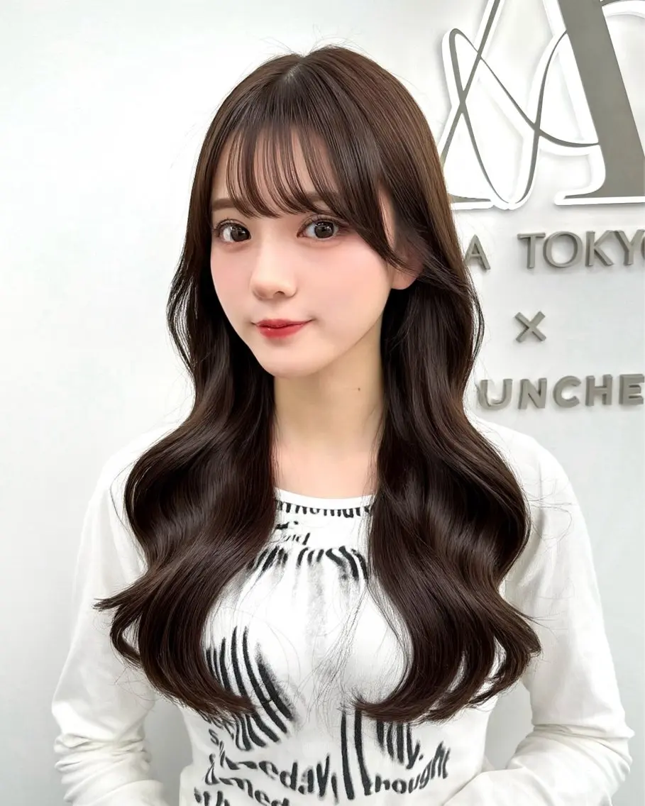 セミロング カット ヘアカラー トリートメント ヘッドスパ ヘアセット 前髪顔まわりカット 🌈中村海聖のヘアスタイル
