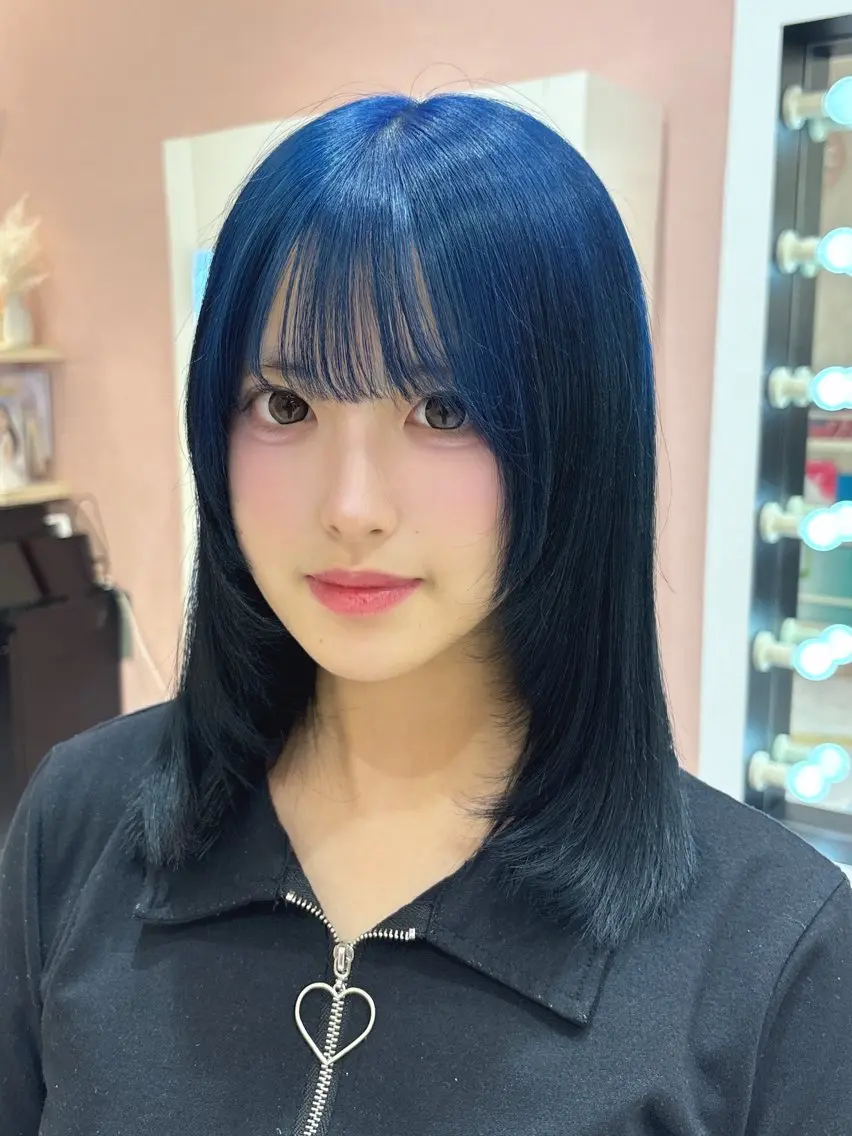 ミディアム ヘアカラー Lee 梅田 kurumiのヘアスタイル