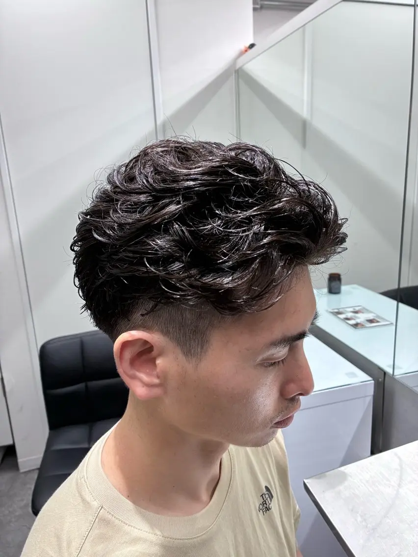 ショート パーマ メンズ カット パーマ トリートメント ヘアセット 垢抜けメンズパーマ /颯太のヘアスタイル