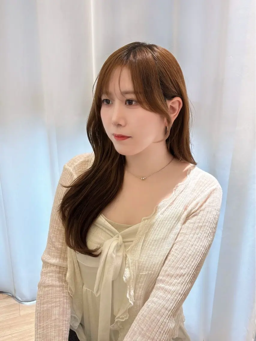 ロング カラー ヘアカラー ParveMix 岡本えりかのヘアスタイル