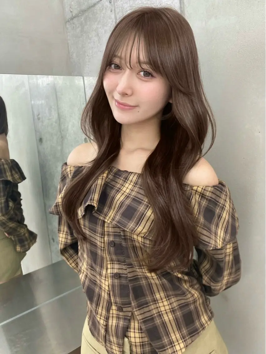 ロング カラー ヘアアレンジ ブリーチ ダブルカラー ブリーチなしカラー くびれヘア ハッシュカット ヘアカラー 美髪矯正特化 レイヤー👑二響のヘアスタイル