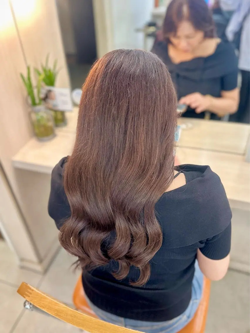 ミディアム エクステ 横浜ヘアメ髪質改善 カラー🎀💘みさきのヘアスタイル
