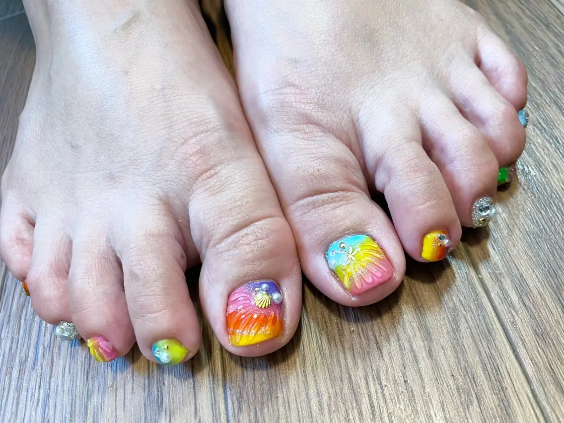 ネイル フットネイル 夏ネイル フットネイル Nailist Missaのネイルデザイン