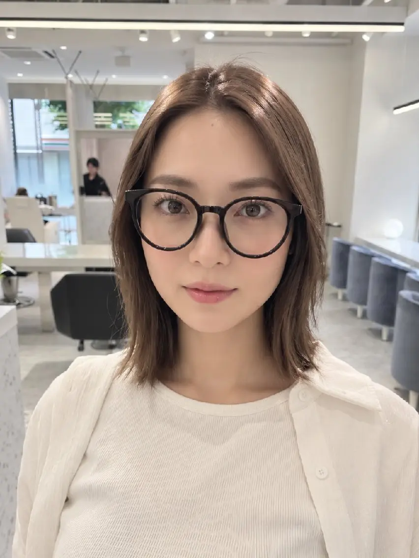 ミディアム ヘアカラー トリートメント MISAKI♡艶髪♡ 髪質改善♡ストレートのヘアスタイル