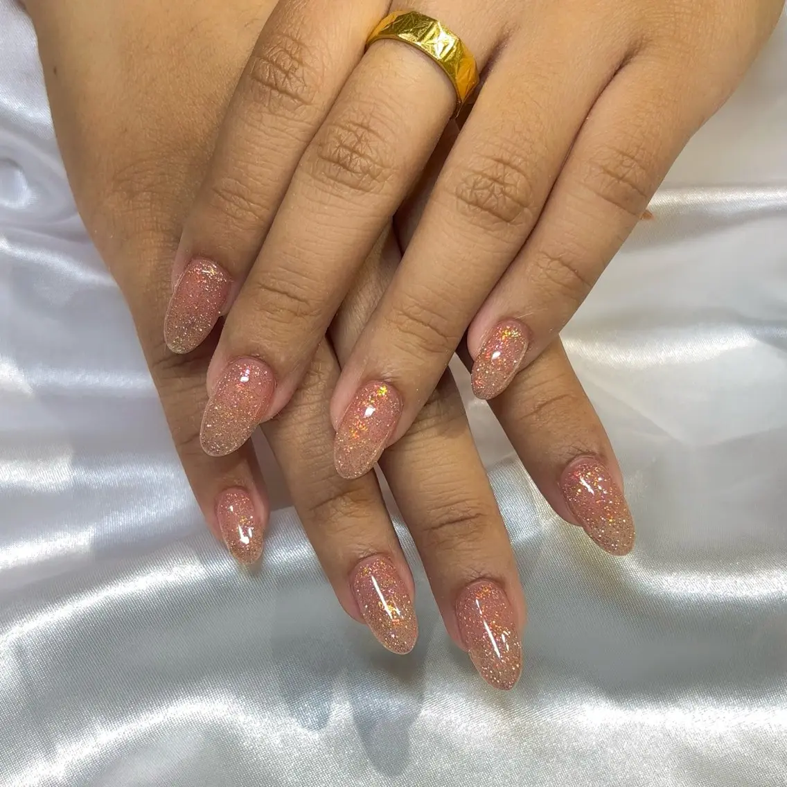ネイル アートネイル フラッシュネイル ジェルネイル ワンカラーネイル パラジェル Misaki Aries心斎橋店のネイルデザイン