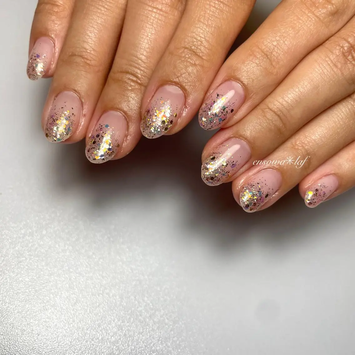 ネイル ラメ(グリッター) ensowa✱laf NAILのネイルデザイン