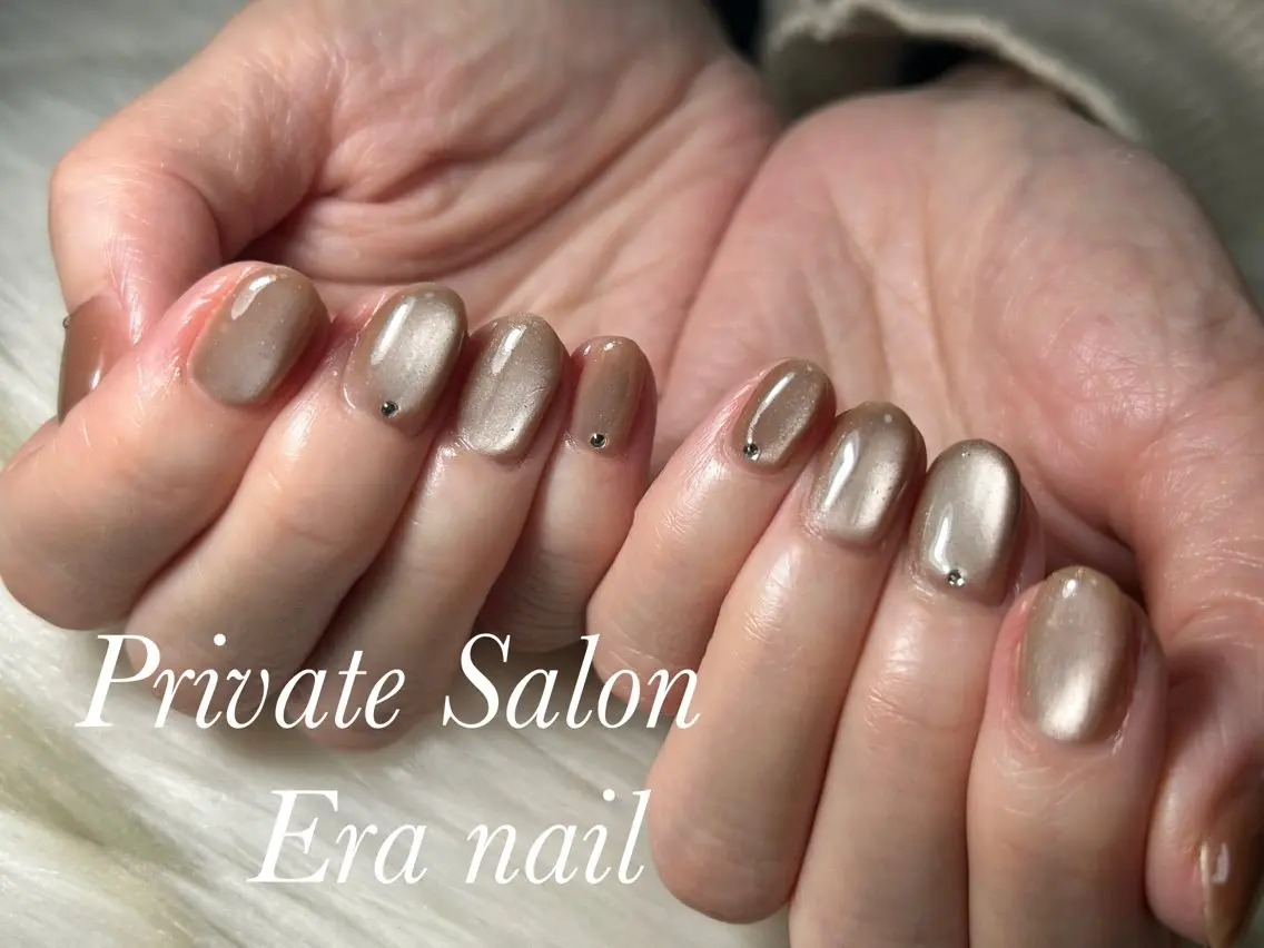 ネイル マグネットネイル マグネットワンカラー ワンカラーネイル ハンドネイル Era nailのネイルデザイン