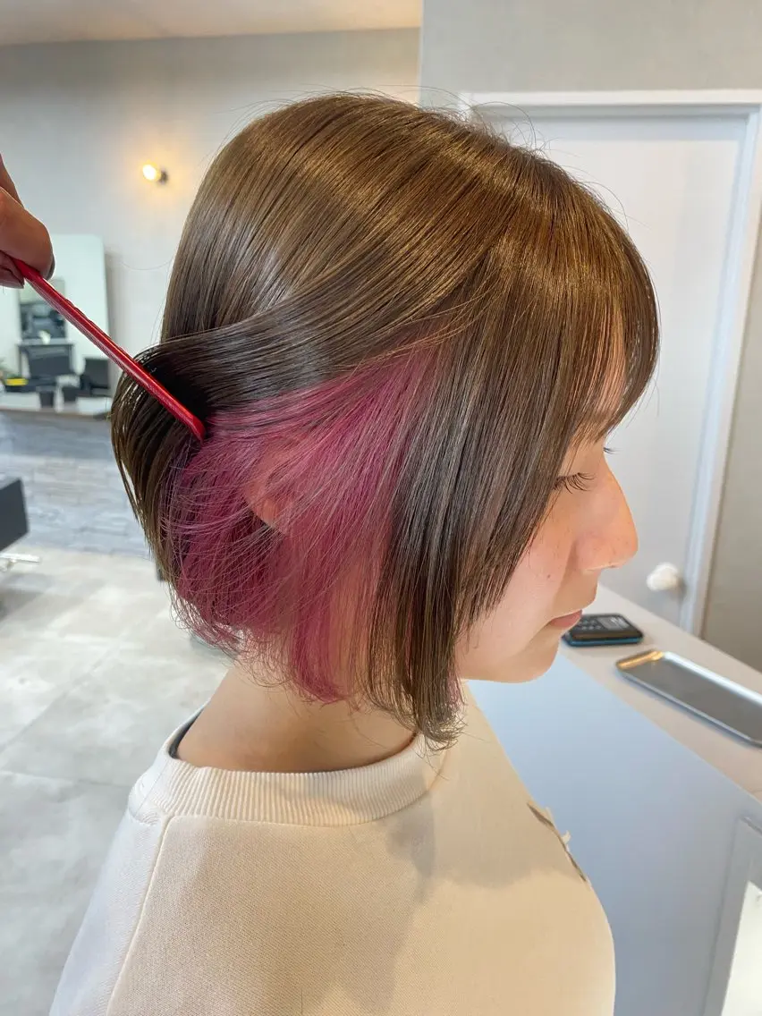 ショート カラー ヘアカラー トリートメント GISEL 小倉のヘアスタイル