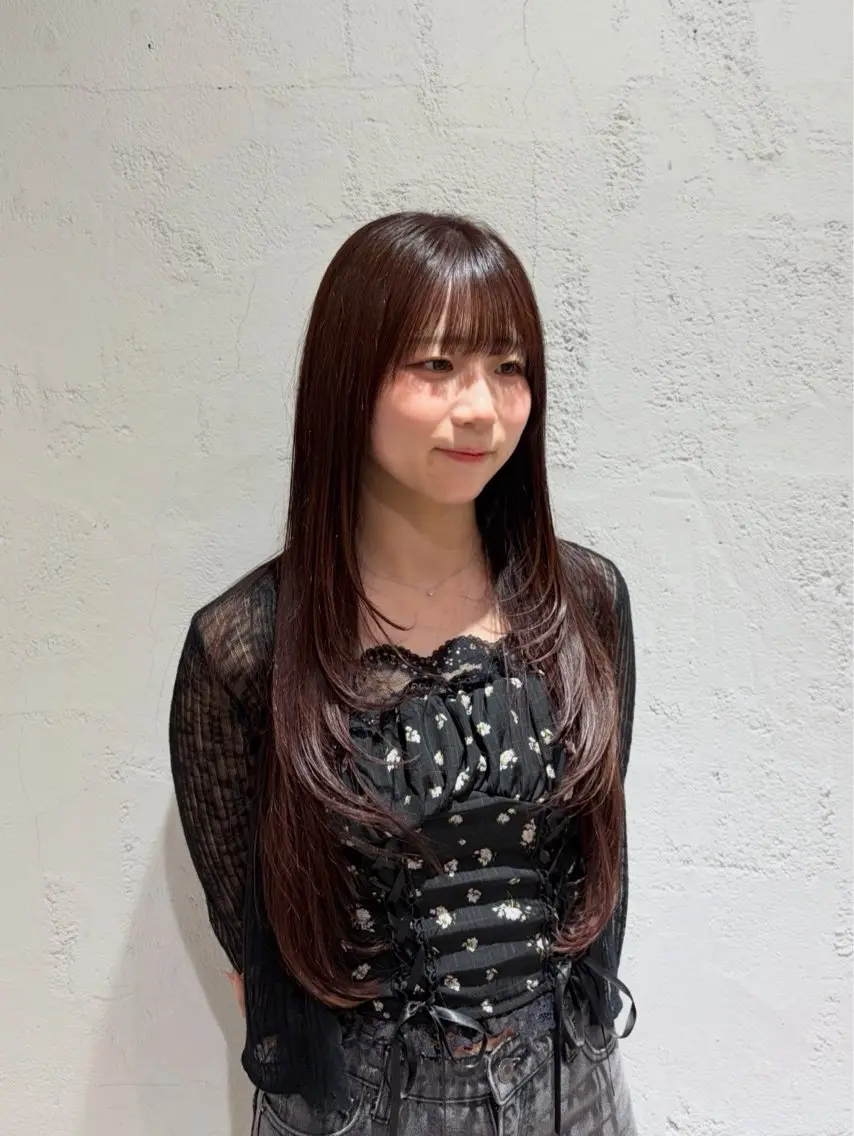 ロング カラー ラベンダーカラー ピンクカラー ピンクラベンダー ヘアカラー トリートメント 艶カラー / カット / みき🎀のヘアスタイル