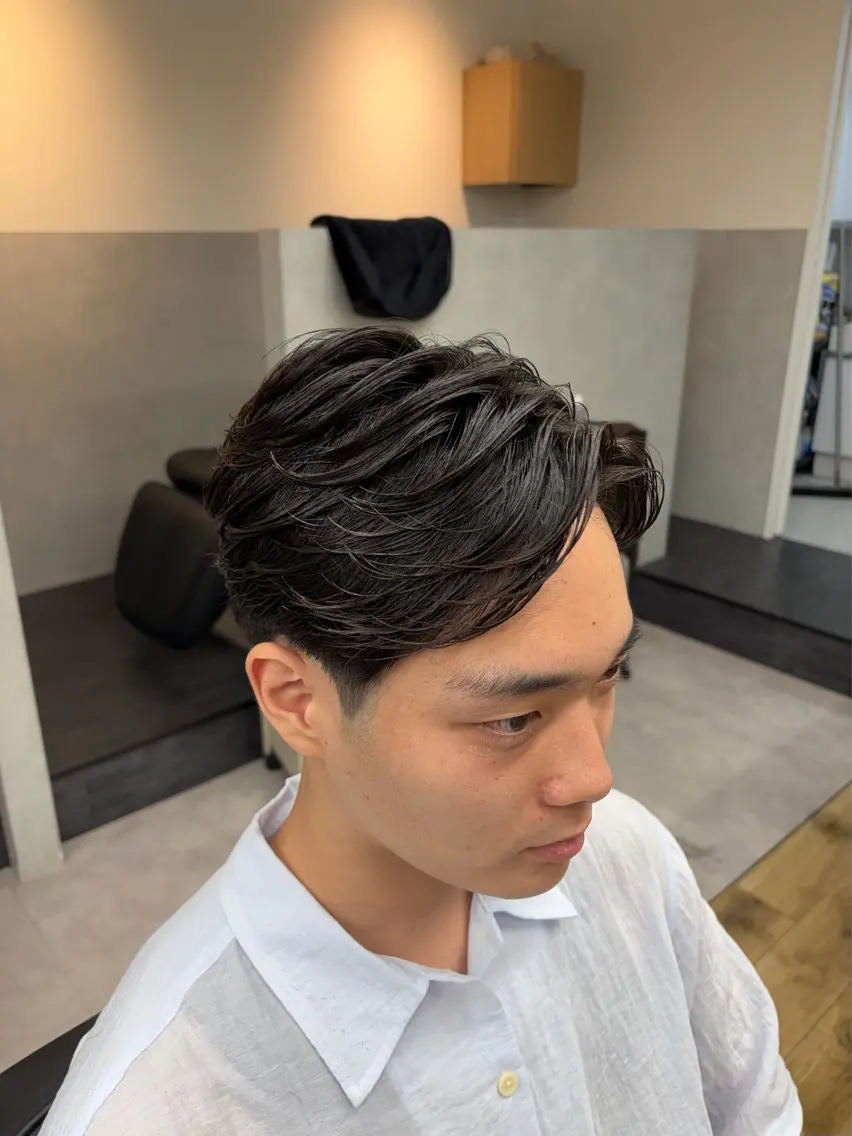 ショート パーマ メンズ カット パーマ メンズ特化･フェザー パーマ コウタロウのヘアスタイル