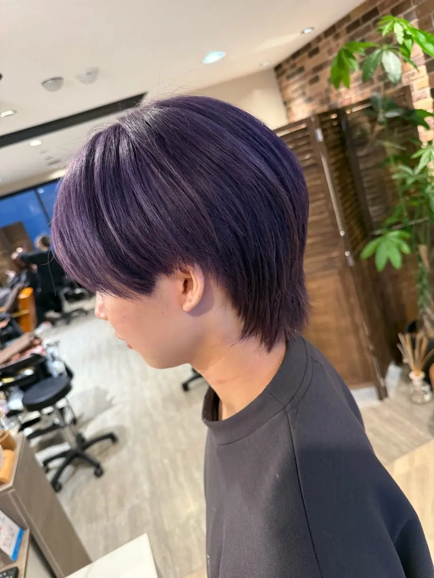 ショート カラー メンズ ヘアカラー ヘアセット soi 💜AYAKOのヘアスタイル