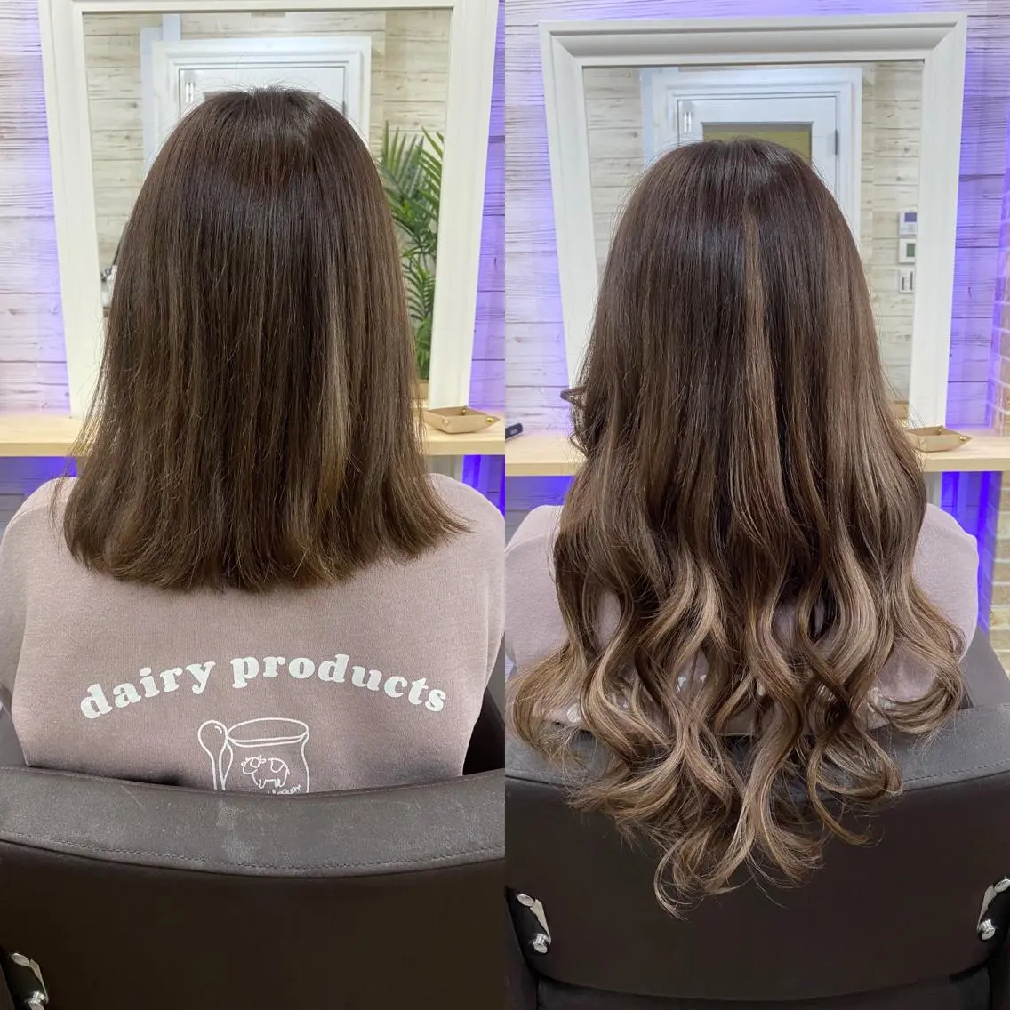 セミロング カラー ヘアアレンジ アイブロウ ショートボブ 編み込みエクステ シールエクステ セミロングパーマ バレイヤージュ FAAM Tsuneのヘアスタイル