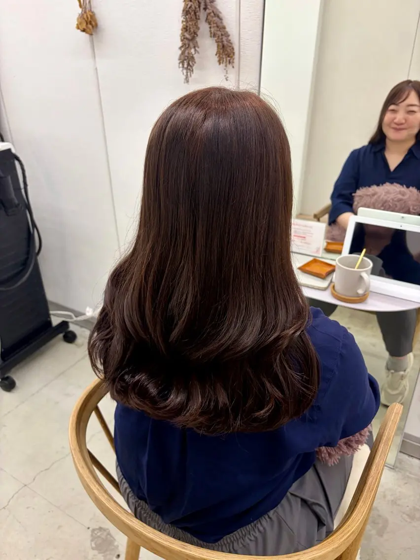 ロング カラー ヘアカラー トリートメント 透明感カラー/名古屋 /栄/木下奈々望のヘアスタイル