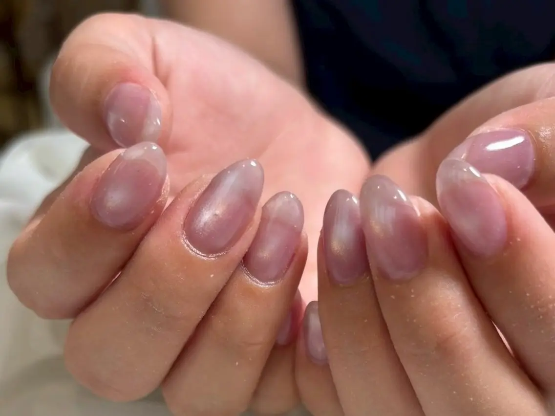 ネイル ニュアンスネイル ワンカラーネイル シンプルネイル ハンドネイル Nail Salon Luanaのネイルデザイン