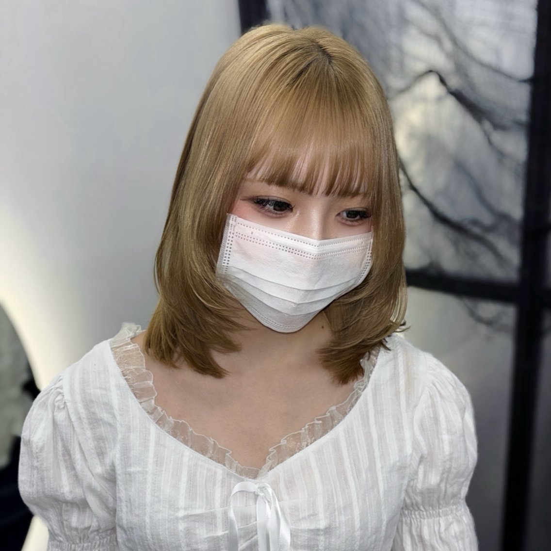 ミディアム カット Ren. 🦋デザインカラーのヘアスタイル