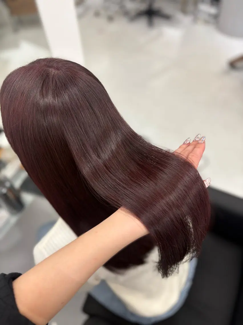 【🚨❗️5月限定価格❗️🚨】【🫧透明感を出したい方🫧】カット✂️＋ブリーチなしダブルカラー＋艶トリートメントの写真