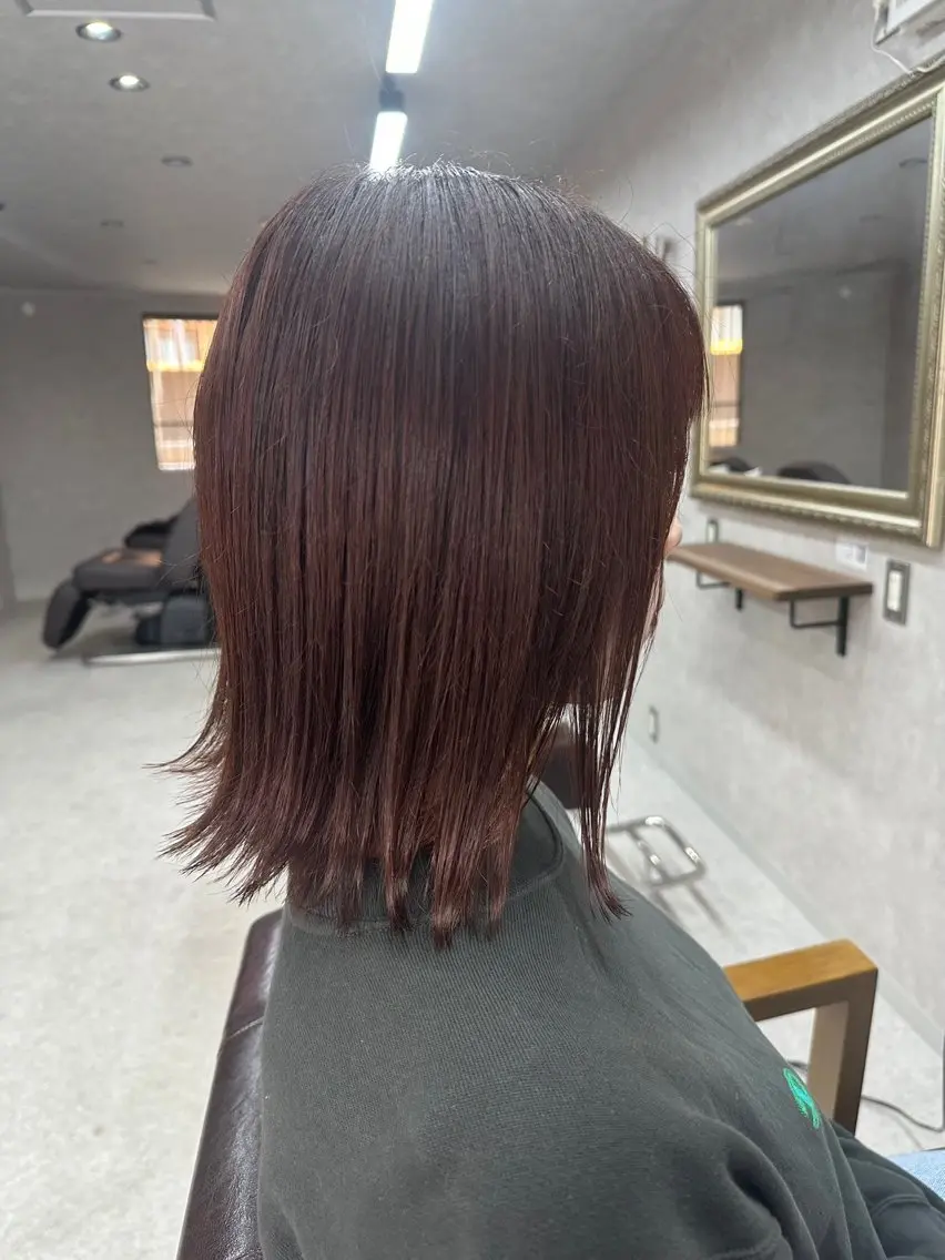 ミディアム カラー 髪質改善 髪質改善サロン Lien深井店のヘアスタイル