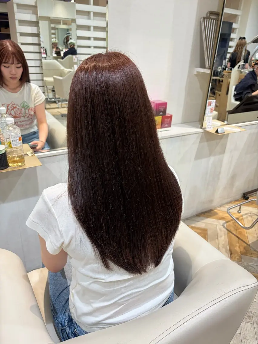 ロング カラー 米田 有里のヘアスタイル