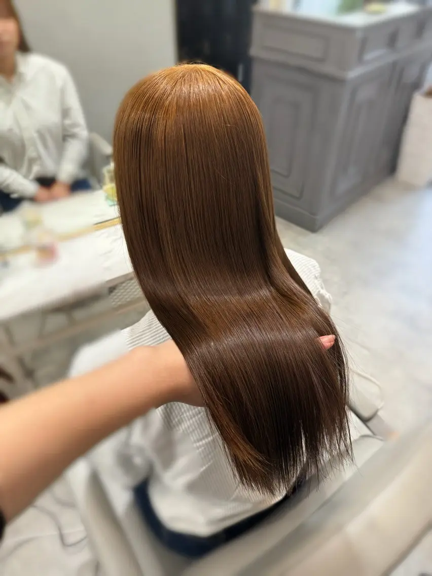 ロング カラー カット ヘアカラー トリートメント ヘアセット 🎀透明感 カラー🎀ミズキのヘアスタイル