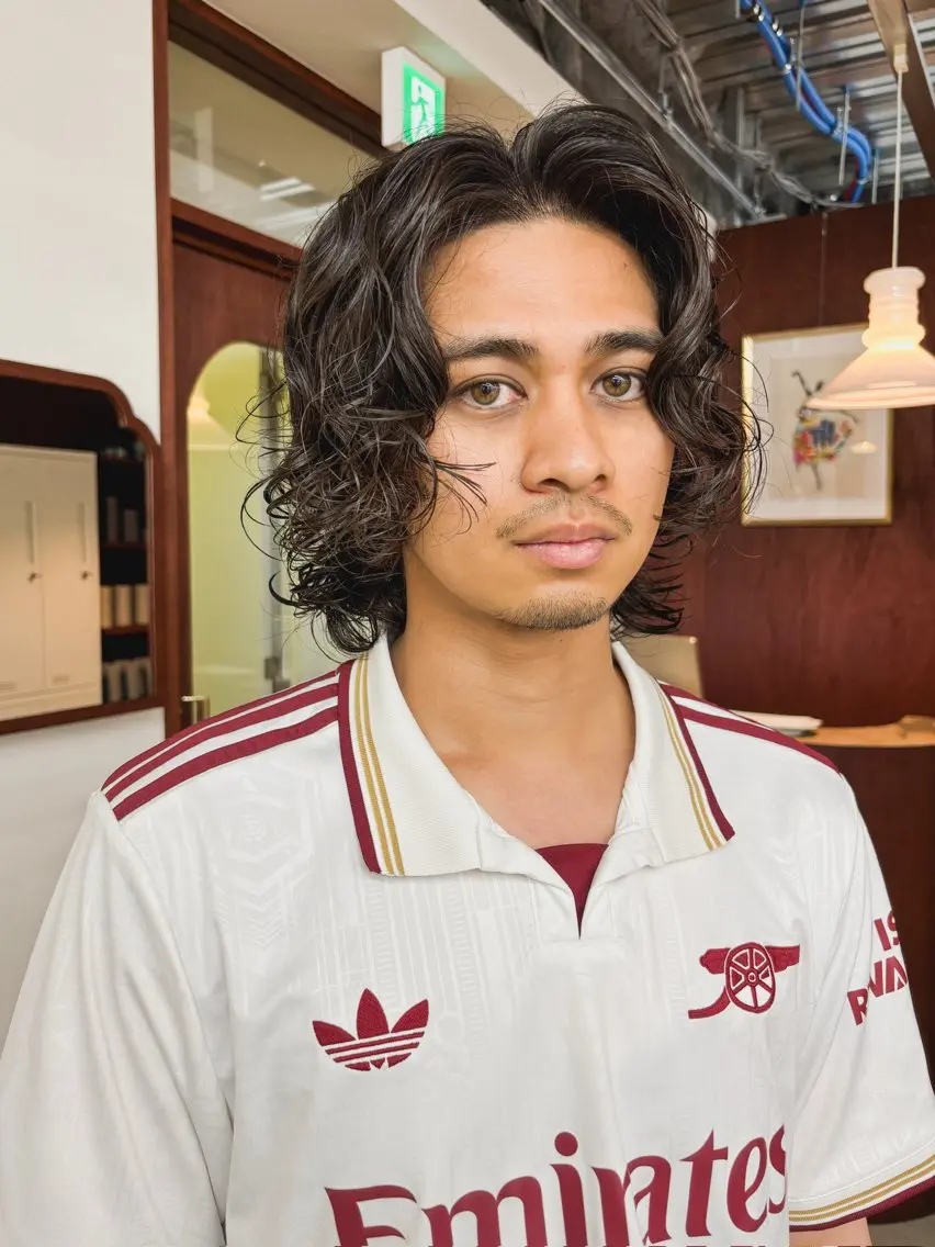 ロング パーマ メンズ メンズパーマ スパイラルパーマ カット パーマ 横井伴典 名古屋駅 メンズパーマ/カットのヘアスタイル