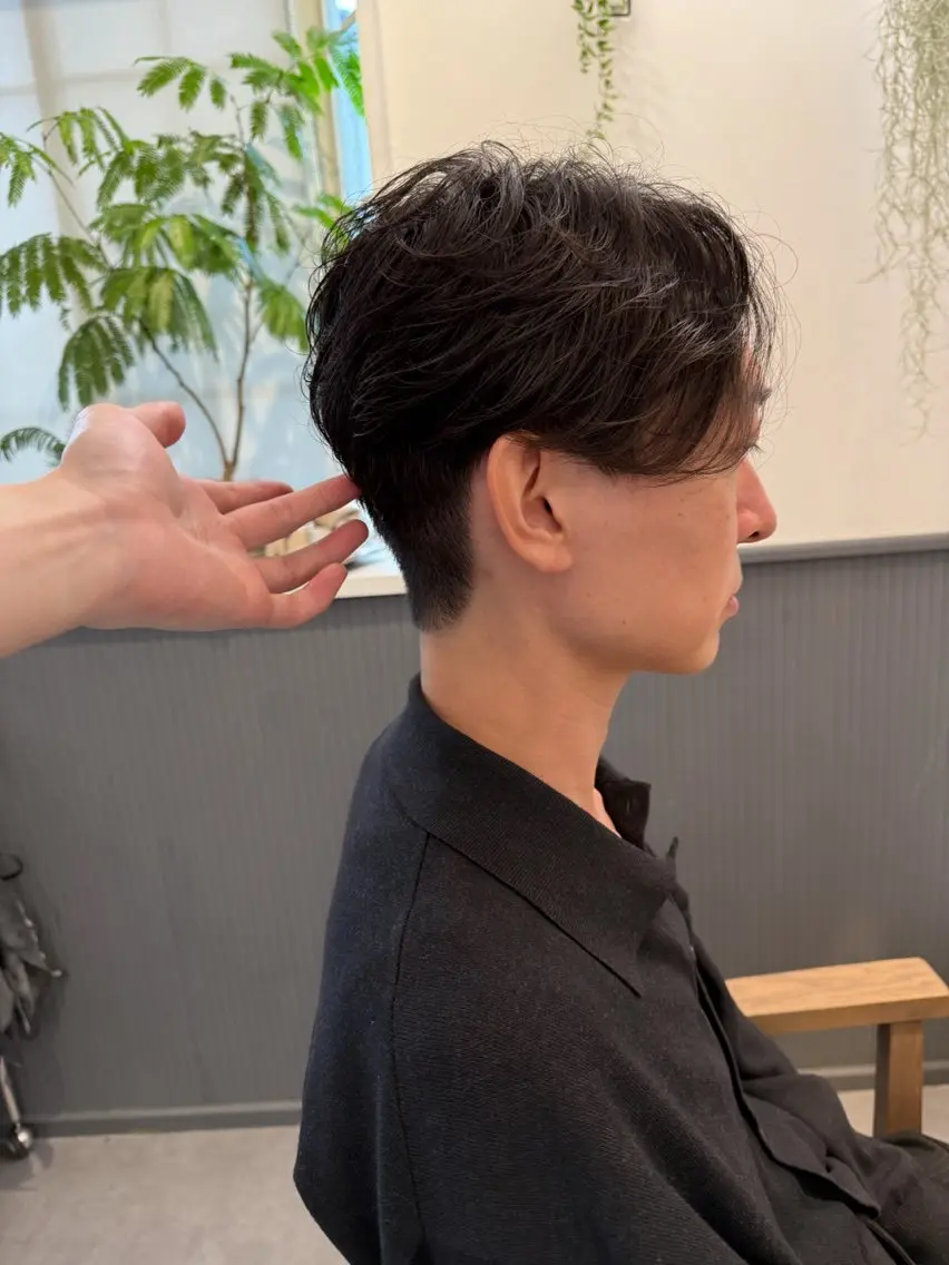 ショート メンズ メンズパーマ こもり なおやのヘアスタイル