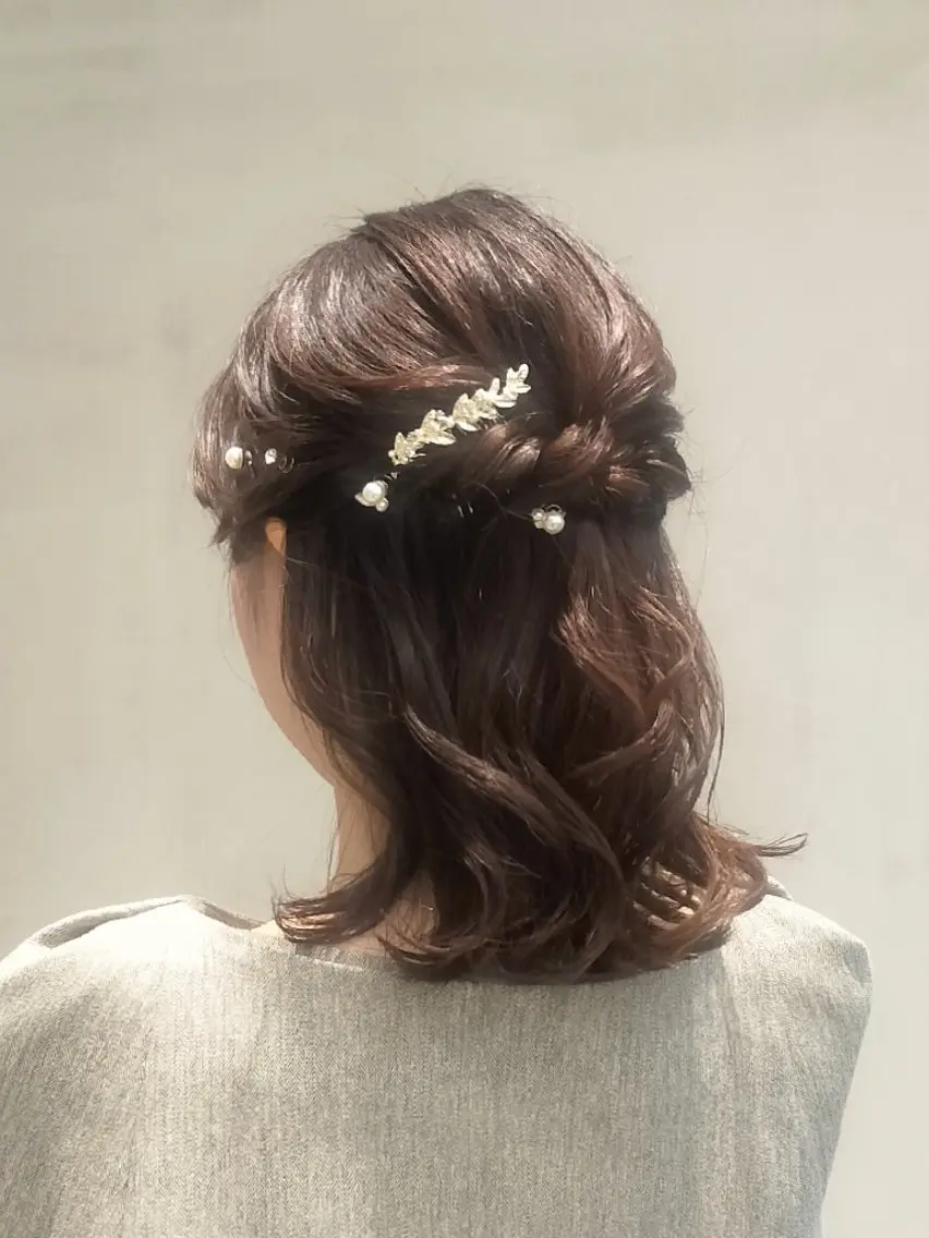 ヘアアレンジ ハーフアップ ほんま ひろみのヘアスタイル
