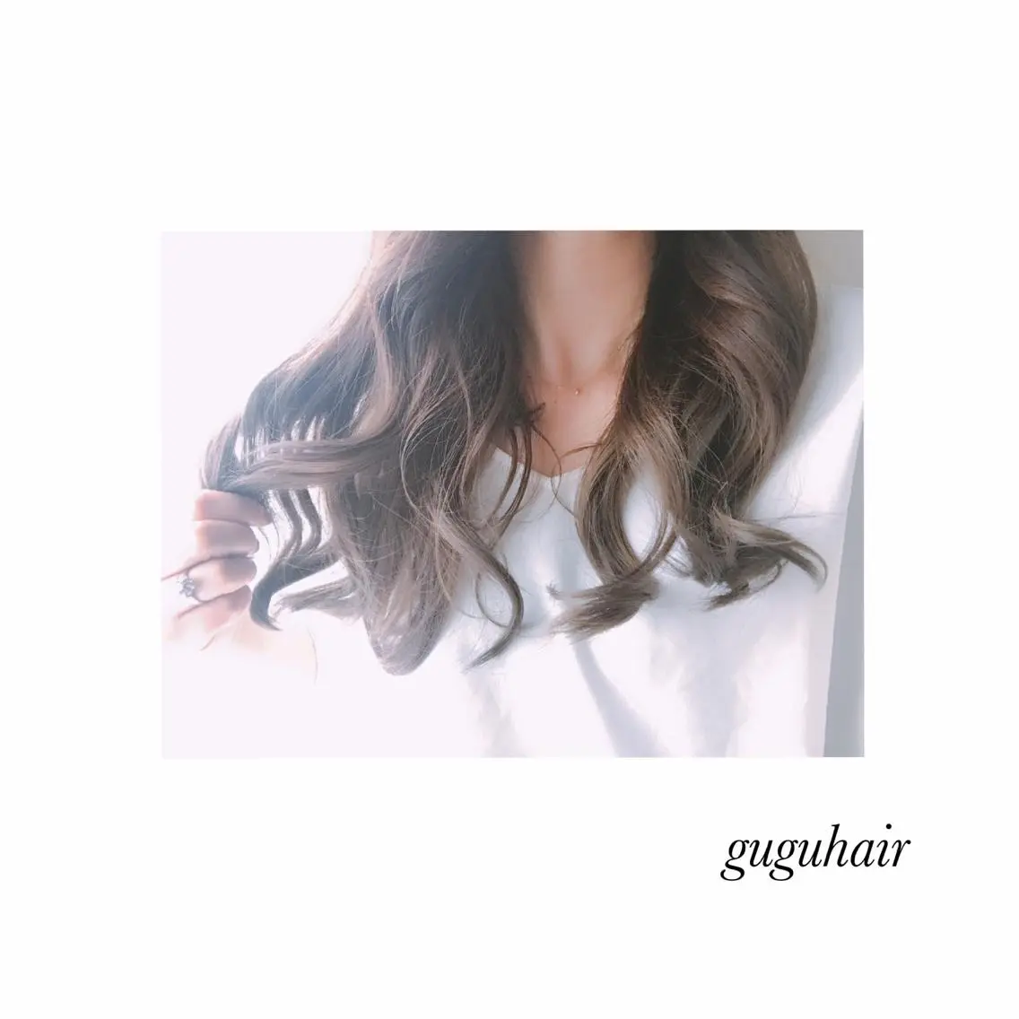 セミロング アッシュ gu gu hair MATSUのヘアスタイル