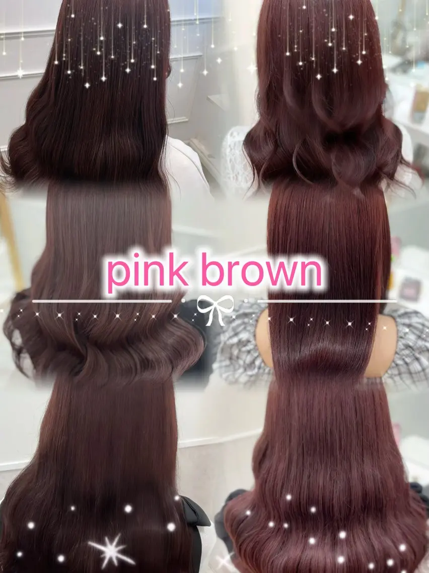 ロング カラー ブラウンカラー ピンクカラー ピンクブラウン カット ヘアカラー トリートメント いぶきゆう 栄/カットモデルのヘアスタイル