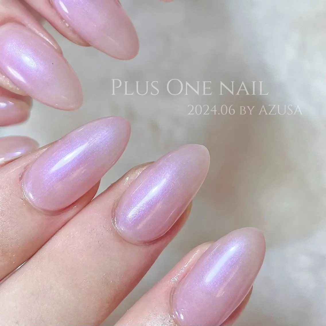 ネイル ワンカラーネイル ハンドネイル Plus  One _AZUSAのネイルデザイン