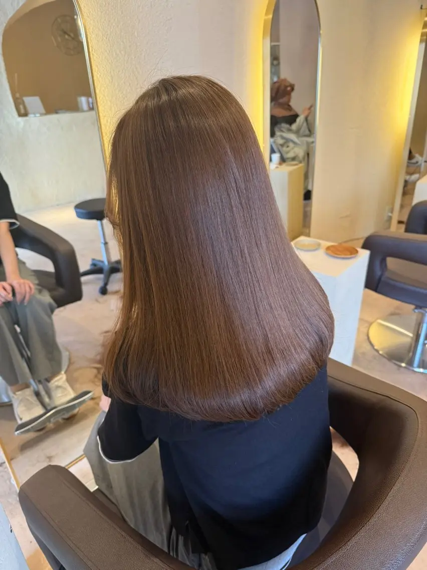 ロング カラー カット ヘアカラー トリートメント coco♡ 韓国hairのヘアスタイル
