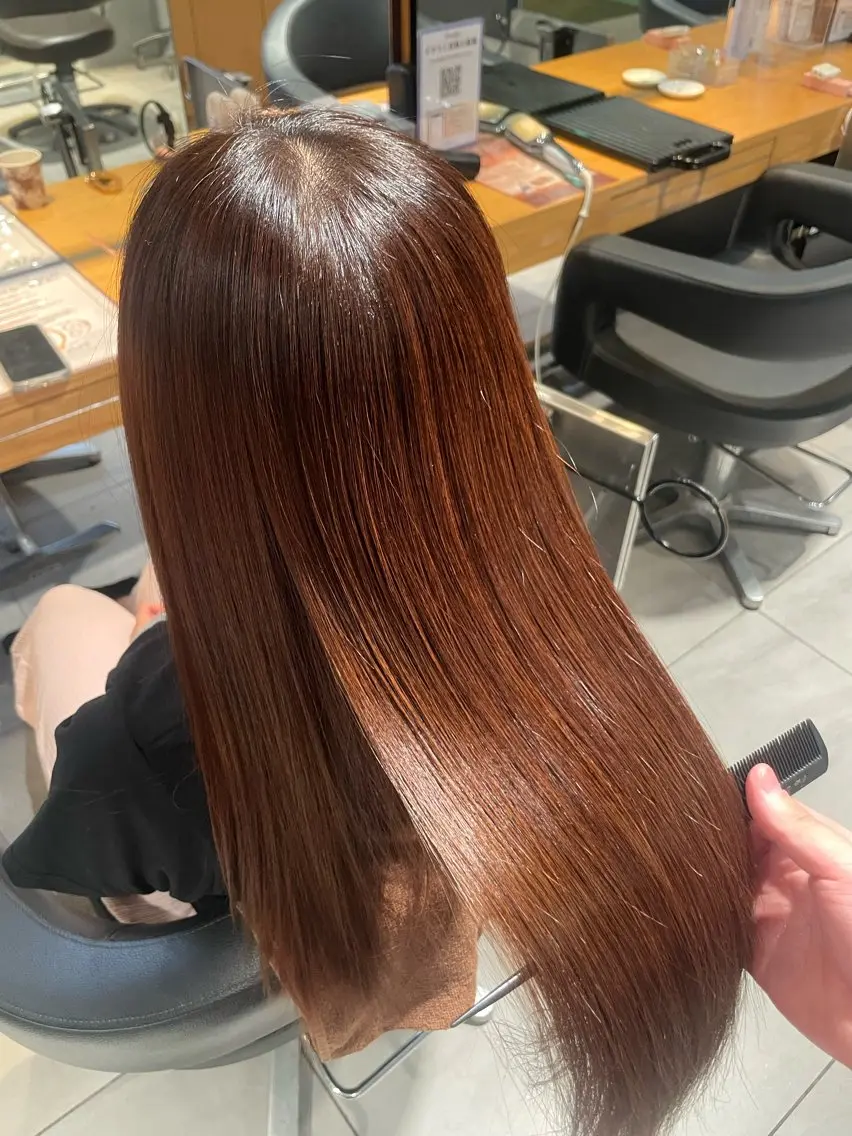 ロング カラー ベージュカラー ブラウンカラー ブラウンベージュ 透明感カラー ヘアカラー ヘアセット Lee京橋／ shomaのヘアスタイル
